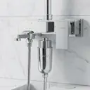 SYNONX Filter installed on marble shower wall
